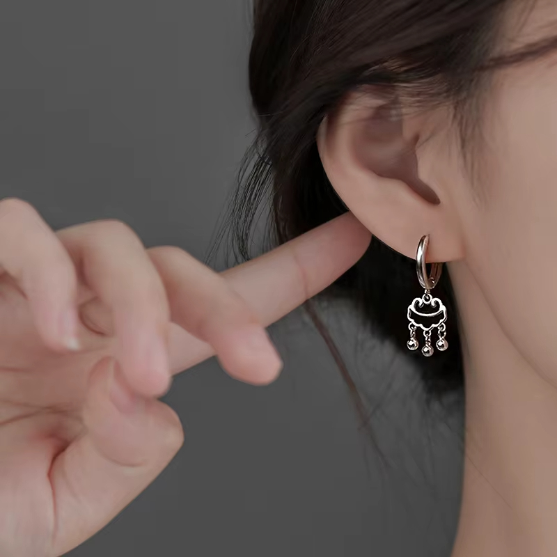 Hot Style Luxury 925 Sterling Silver Huggie Lock Earrings New Ear Buckle Studs Hot on the Niche for Women