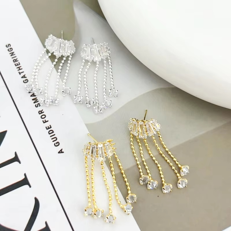 Hypoallergenic S925 Sterling Silver Column Fashion Dangerous Earrings 18K Gold-plated Exquisite Anti-oxidation Earrings