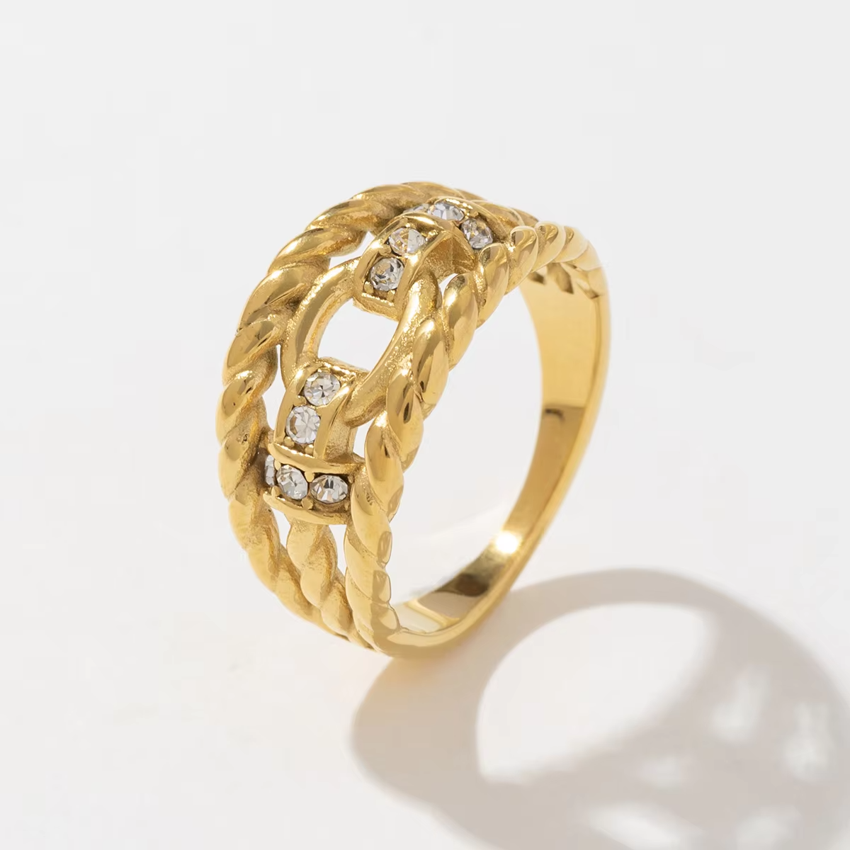 Irregular Artistic Ring – 18K PVD Gold Plated Stainless Steel Statement Jewelry for Women