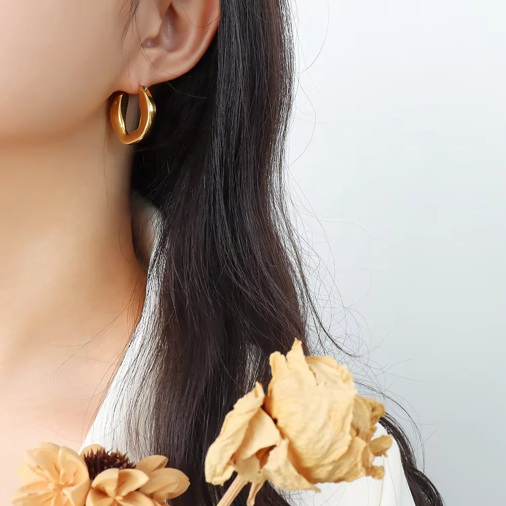 Jewelry Dropshipping 18K Gold Filled European Style Fashion Ladies Earings for Women