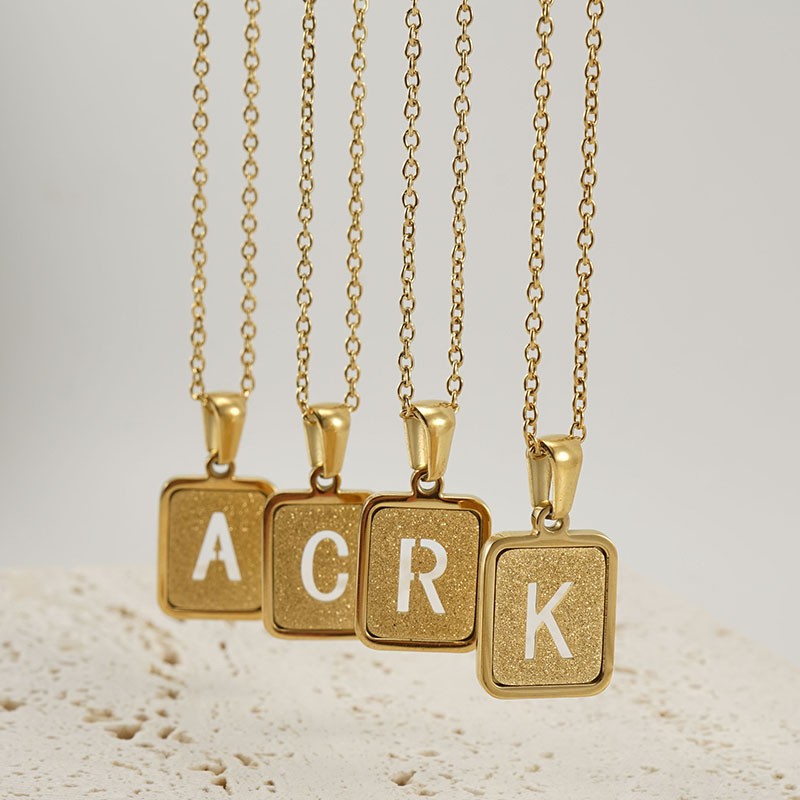 Gold Letter Pendant Necklace – Personalized Initial Jewelry for Women & Men