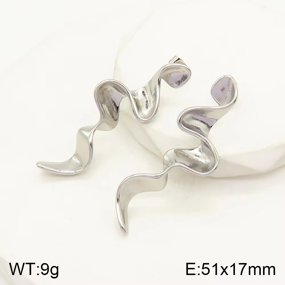 Long Dangling Earring Steel Earings Multiple Design Stud Earrings for Women Gold and Silver Jewelry