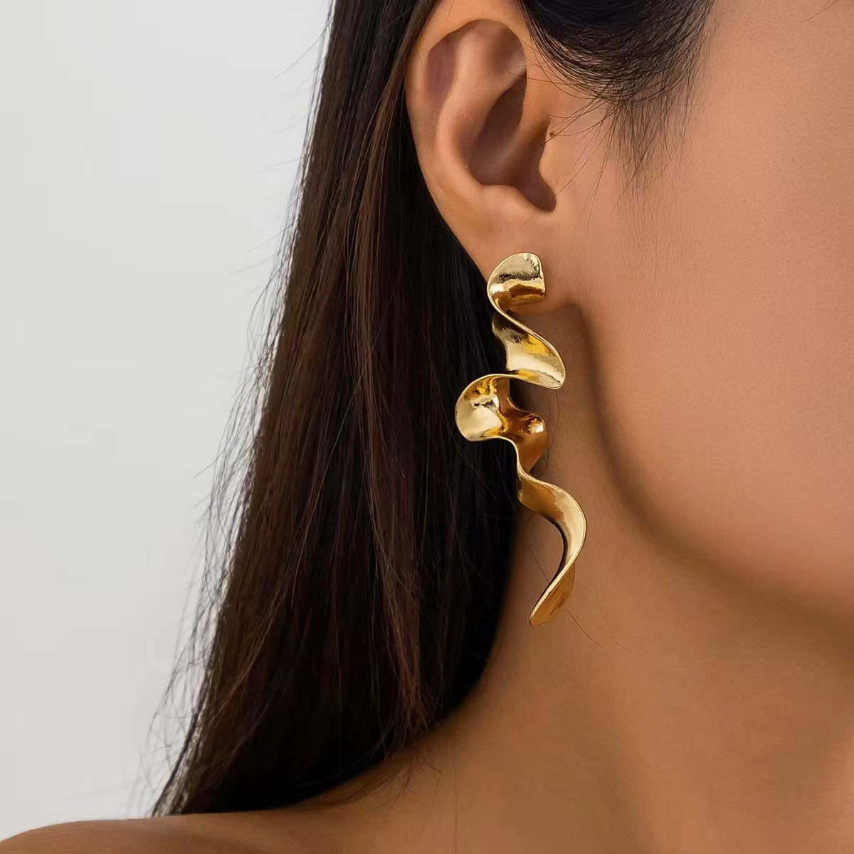 Long Dangling Earring Steel Earings Multiple Design Stud Earrings for Women Gold and Silver Jewelry
