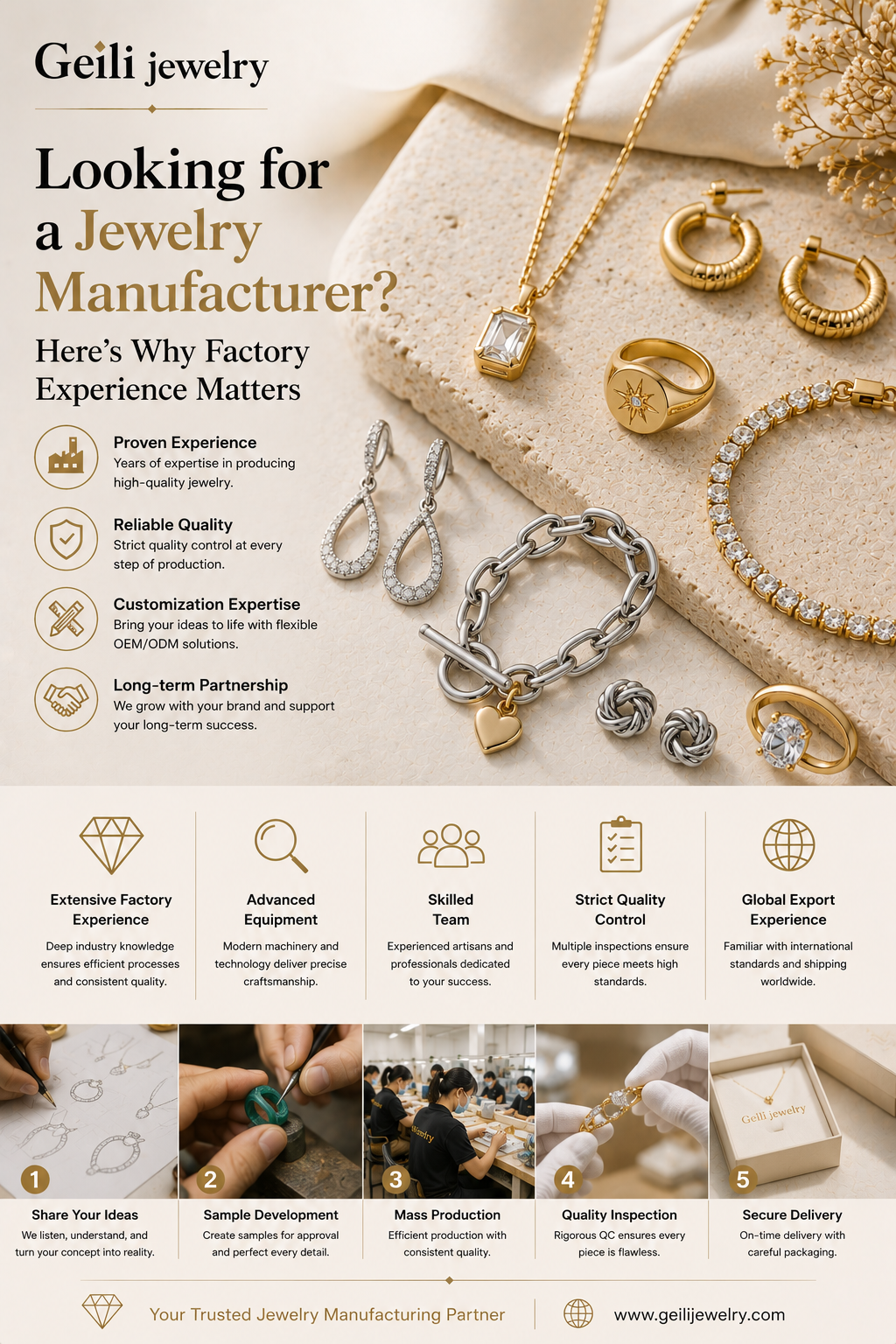 Looking for a Jewelry Manufacturer? Here’s Why Factory Experience Matters