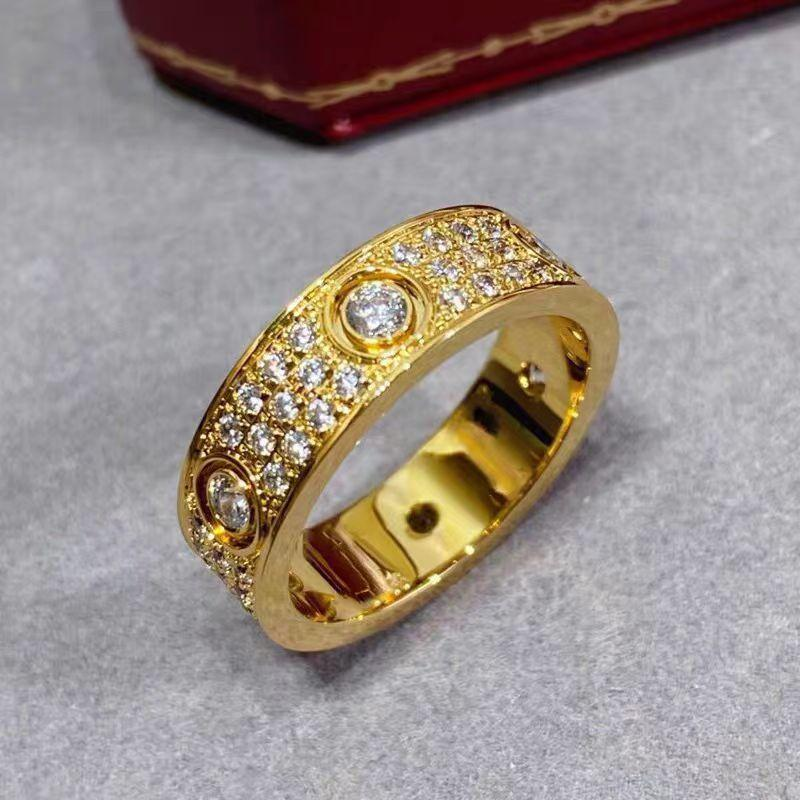Luxury Double Band Diamond Ring – Stainless Steel Zircon Statement Ring for Middle Finger Wear