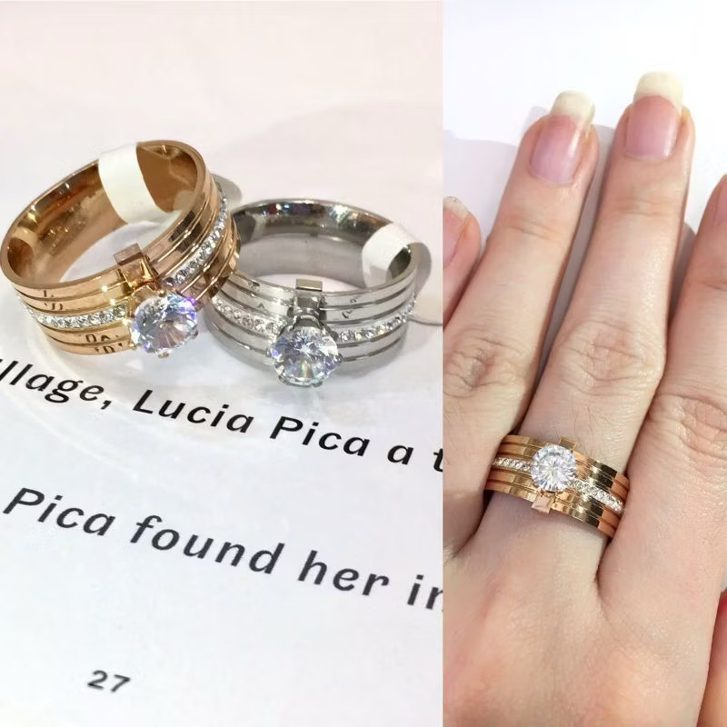 Luxury Statement Pave Band Ring – 18K Gold Plated Stainless Steel with Bezel CZ Diamonds