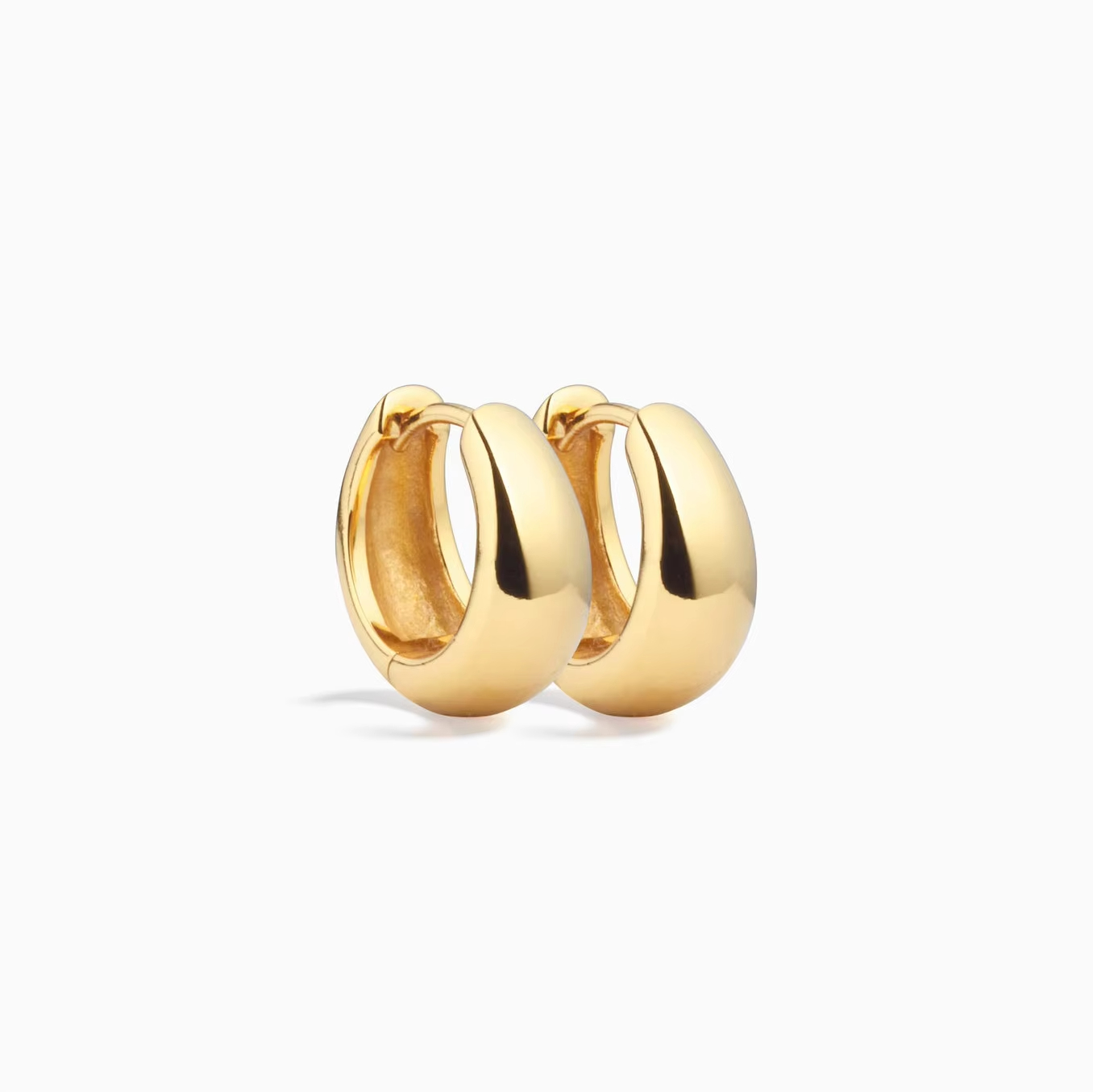 Manufacture 14K&18K Gold Vermeil Huggies 925 Sterling Silver Plated Bold Hoop Earrings