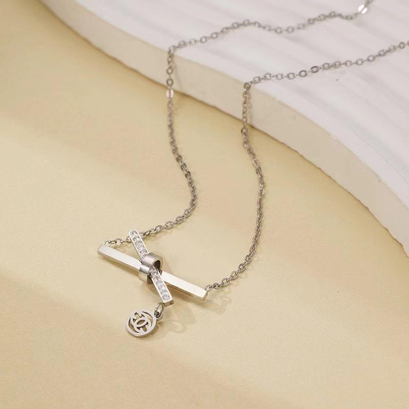 Minimalist Silver Cross Necklace with Rotating Charm for Men & Women