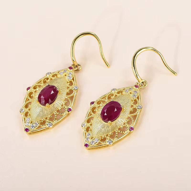 Natural Premium Tourmaline 925 Sterling Silver Drop Earrings Rhodium Plated Luxury Engagement Gift for Party Occasions