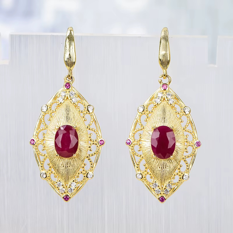 Natural Premium Tourmaline 925 Sterling Silver Drop Earrings Rhodium Plated Luxury Engagement Gift for Party Occasions