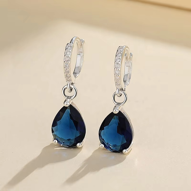 New Arrival Factory Direct Cheap Price Vintage Sterling Silver 925 Jewelry Water Drop Earrings