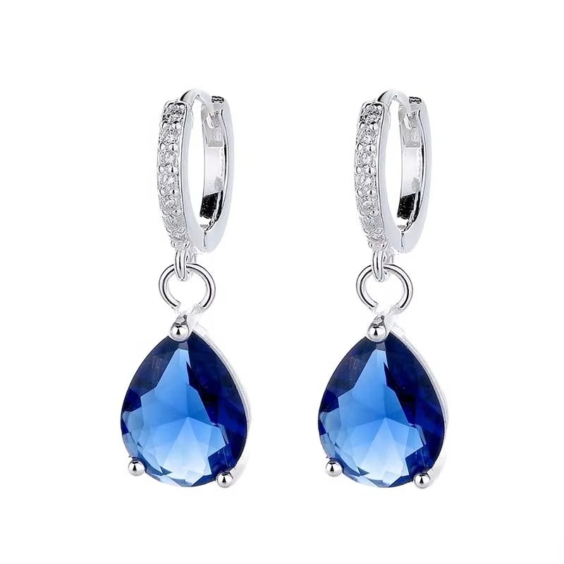 New Arrival Factory Direct Cheap Price Vintage Sterling Silver 925 Jewelry Water Drop Earrings