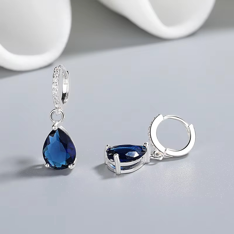 New Arrival Factory Direct Cheap Price Vintage Sterling Silver 925 Jewelry Water Drop Earrings
