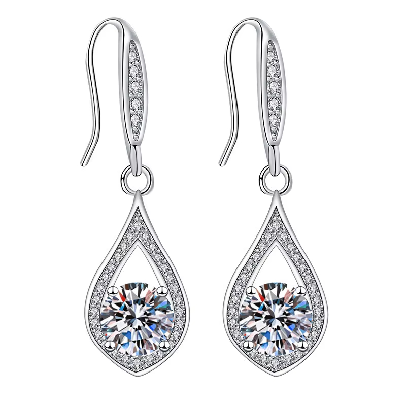 New European and American style earrings with a unique and sophisticated design, featuring zircon