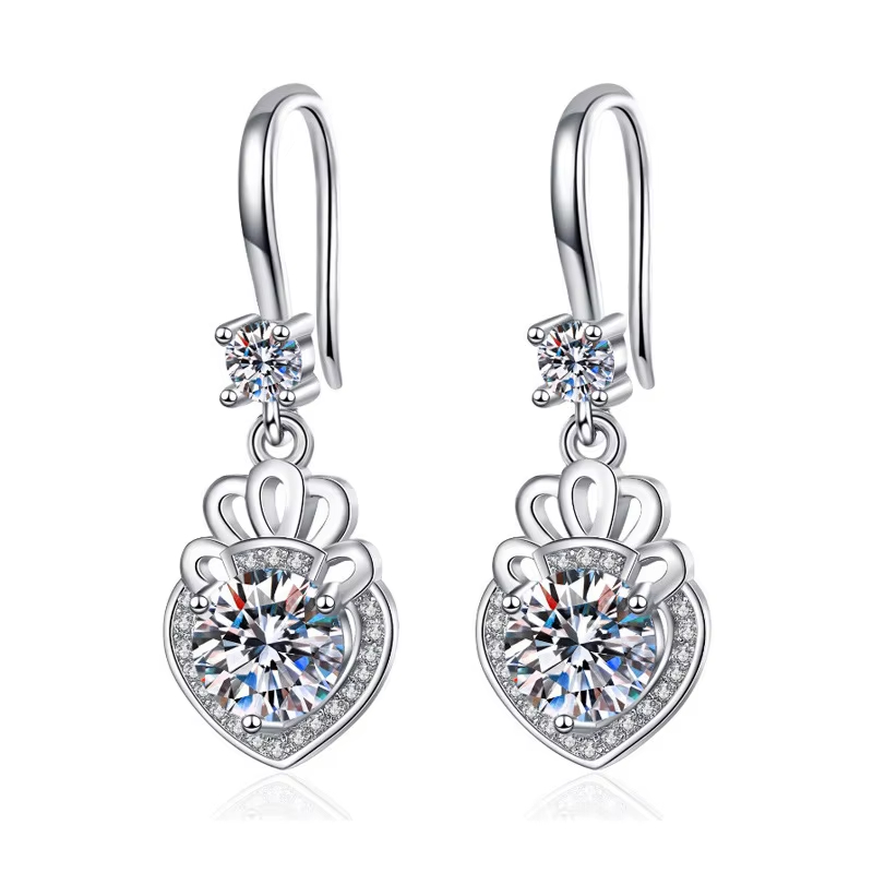 New European and American style earrings with a unique and sophisticated design, featuring zircon