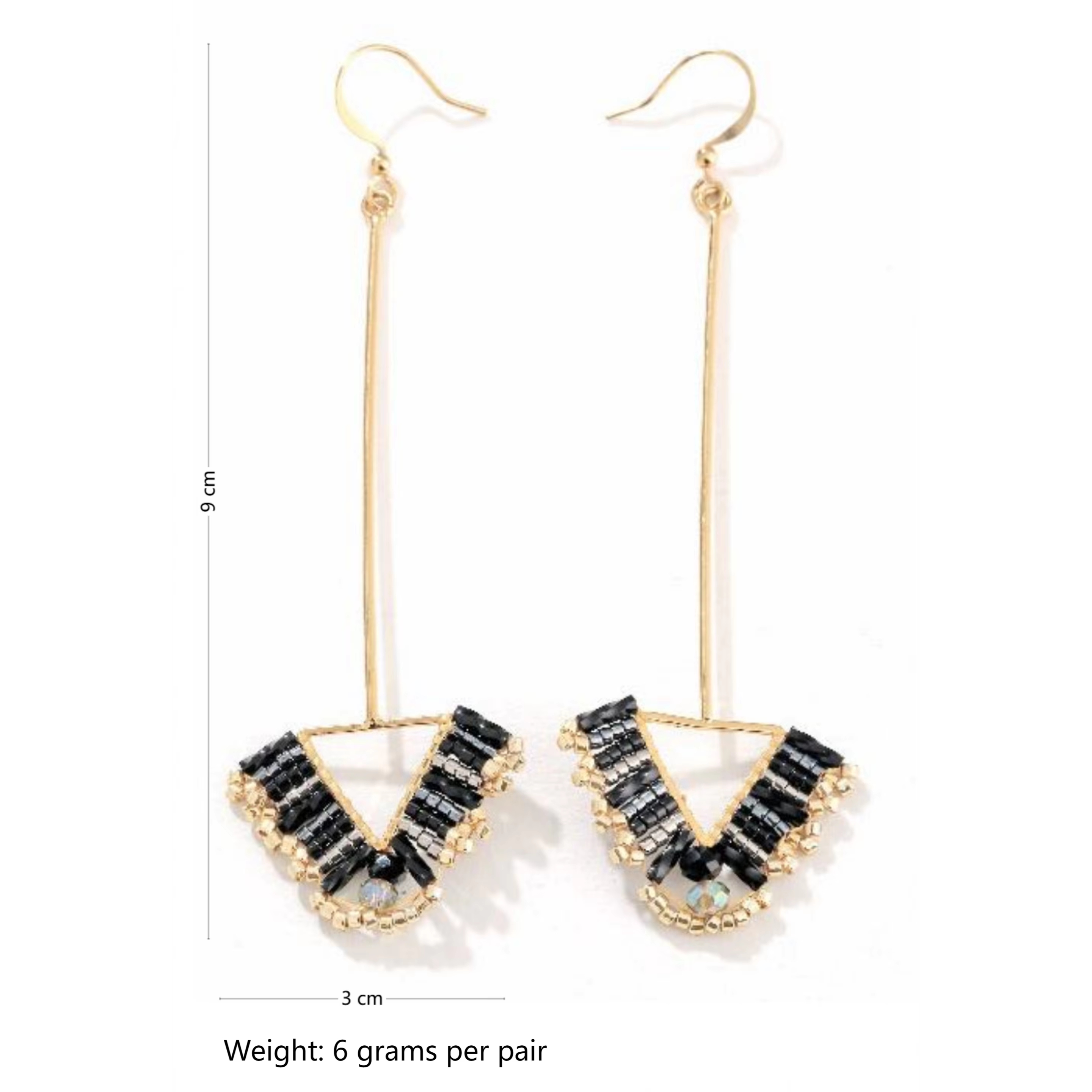 New Fashionable 18K Gold-plated Pendant Earrings Handmade Miyuki Factory Wholesale Customization