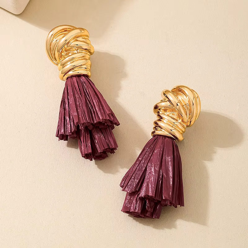 Party Style Earrings Middle East New Retro Trend Colorful Tassel Irregular Ladies Earrings