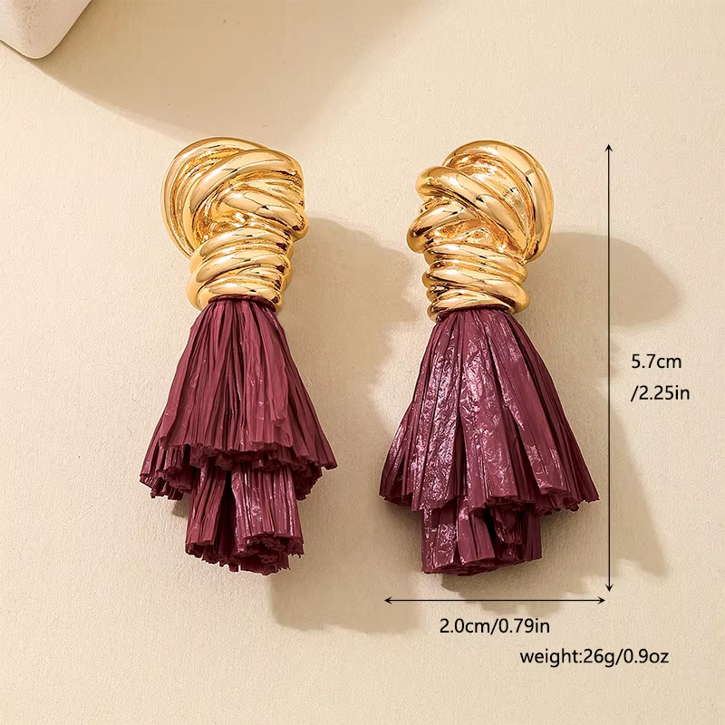 Party Style Earrings Middle East New Retro Trend Colorful Tassel Irregular Ladies Earrings