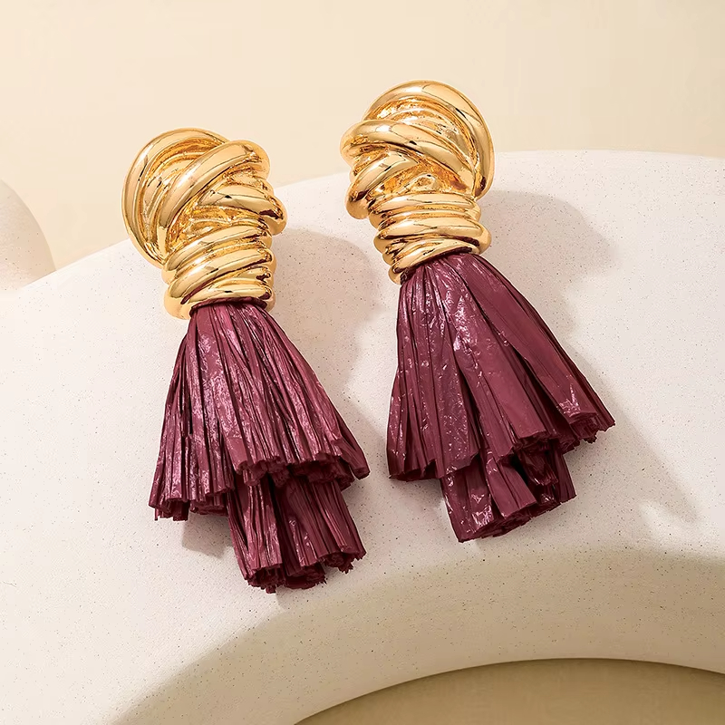 Party Style Earrings Middle East New Retro Trend Colorful Tassel Irregular Ladies Earrings