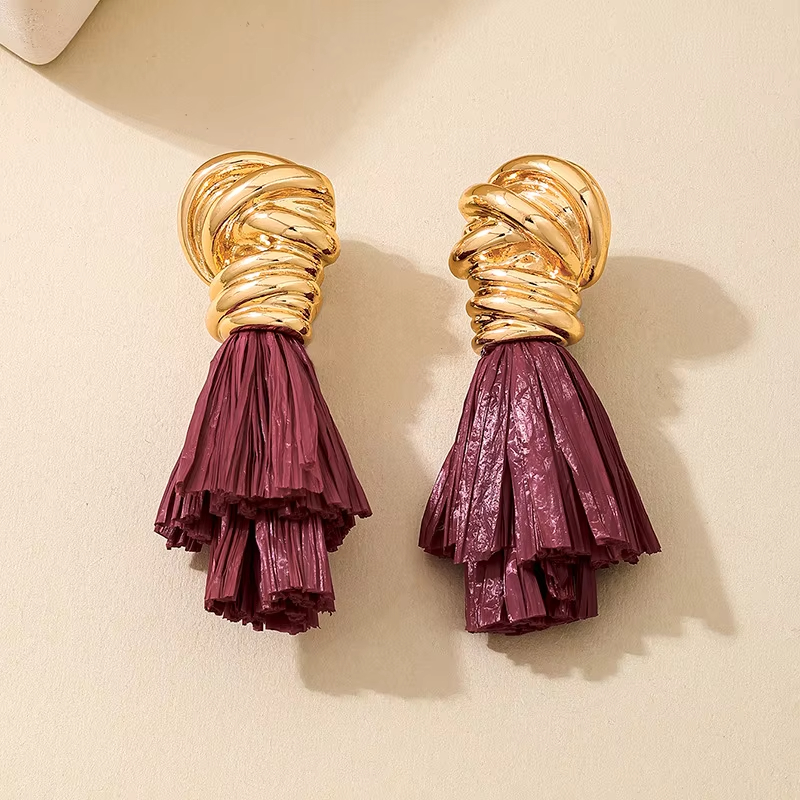 Party Style Earrings Middle East New Retro Trend Colorful Tassel Irregular Ladies Earrings