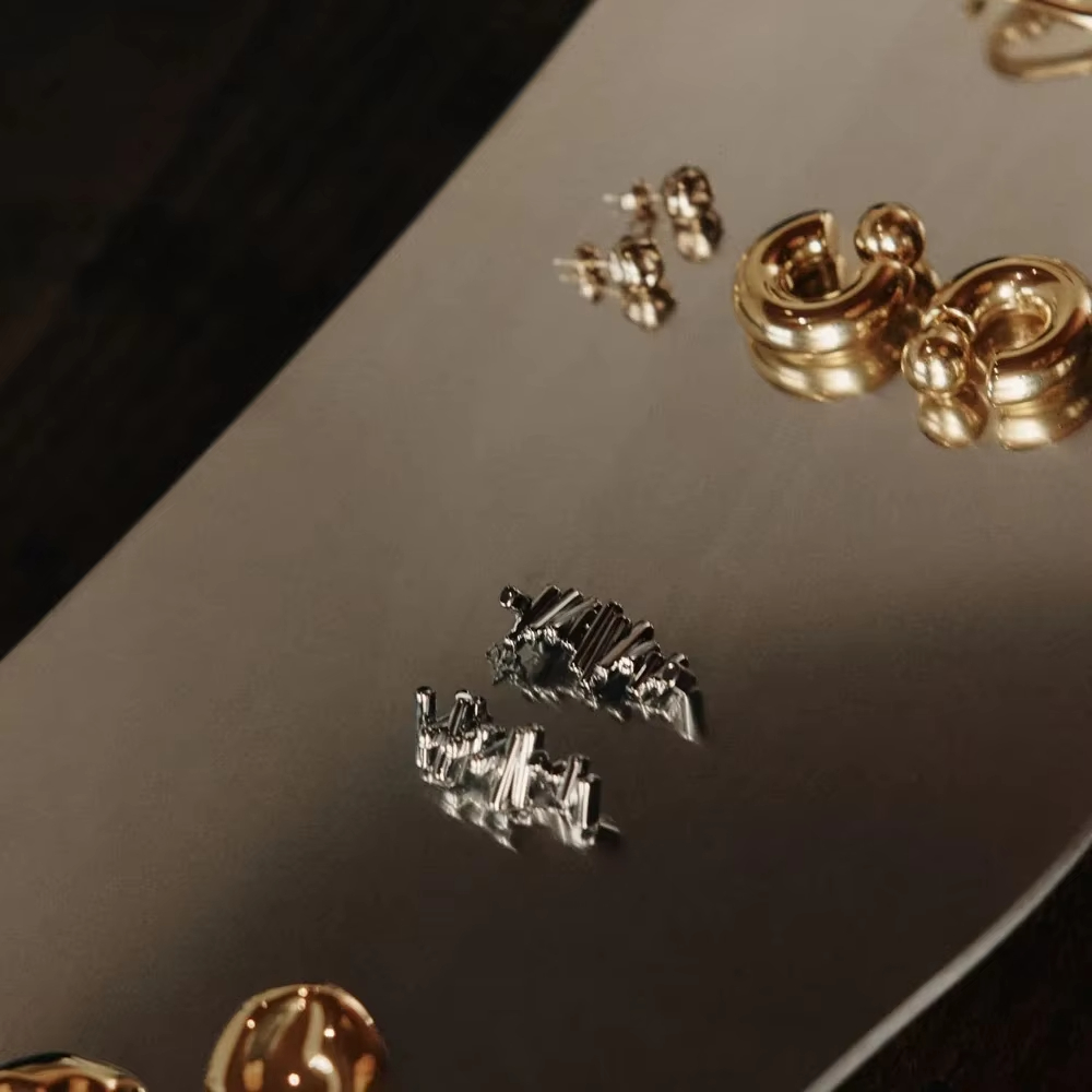 Premium Unisex 18K Gold Plated Stainless Steel Geometric Bohemian Stud Earrings-Gift