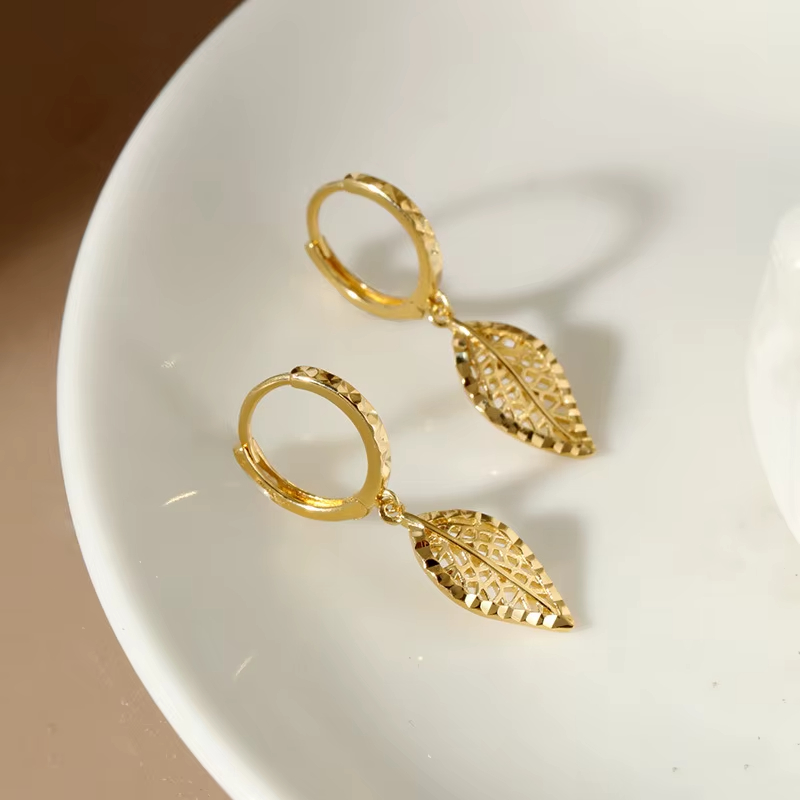 S925 Sterling Silver Sparkling Honeycomb Design Leaves Light Luxury Party Engagement Gift Women Elegant Pendant Earrings