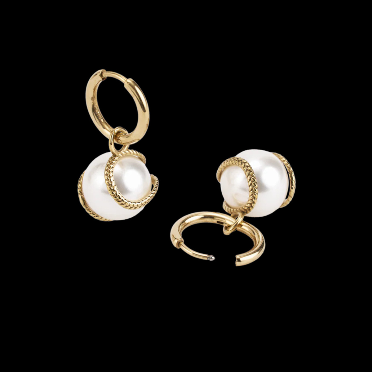 Sports Fashion Exquisite Ball pendant Earrings Ear Buckle Light Luxury brass material