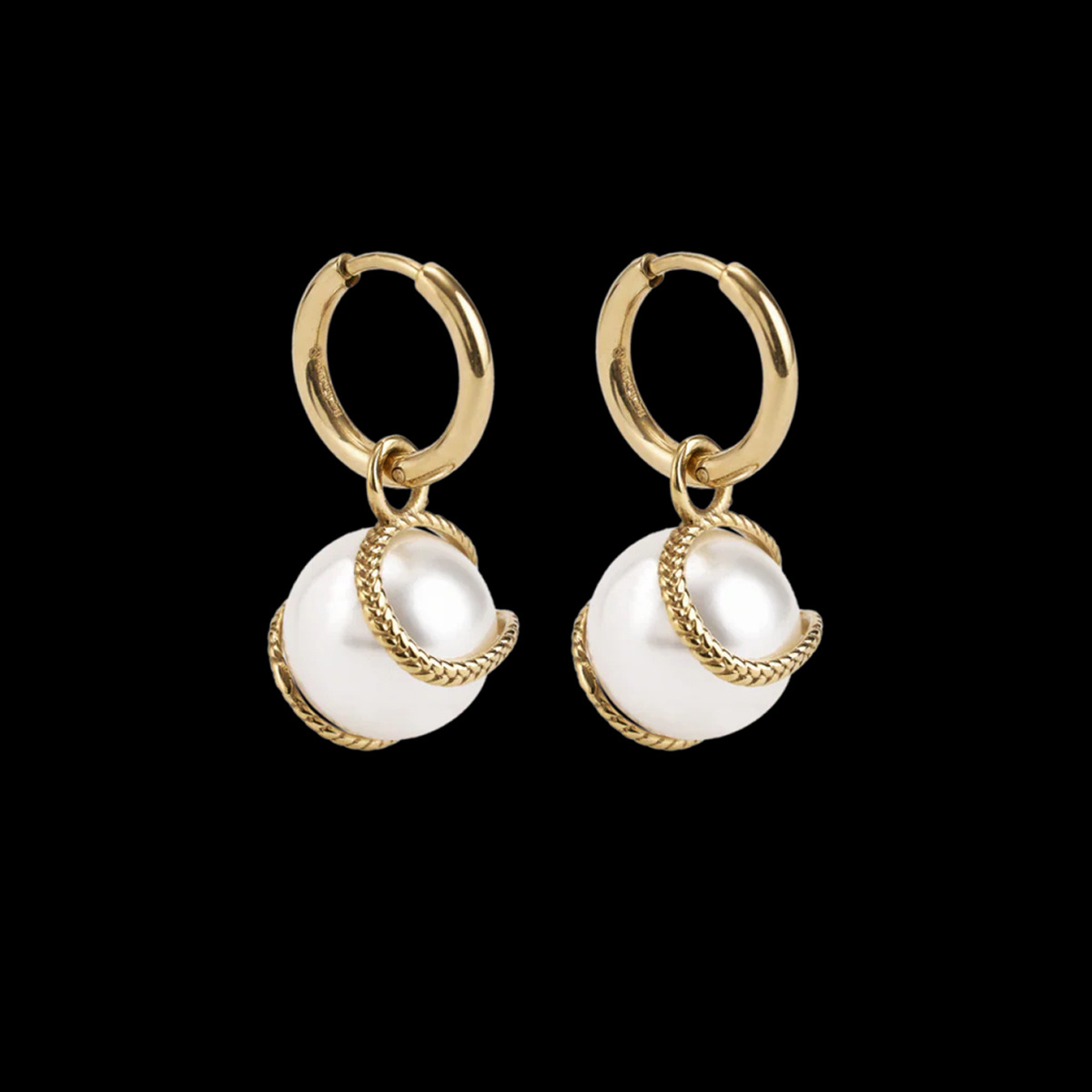 Sports Fashion Exquisite Ball pendant Earrings Ear Buckle Light Luxury brass material