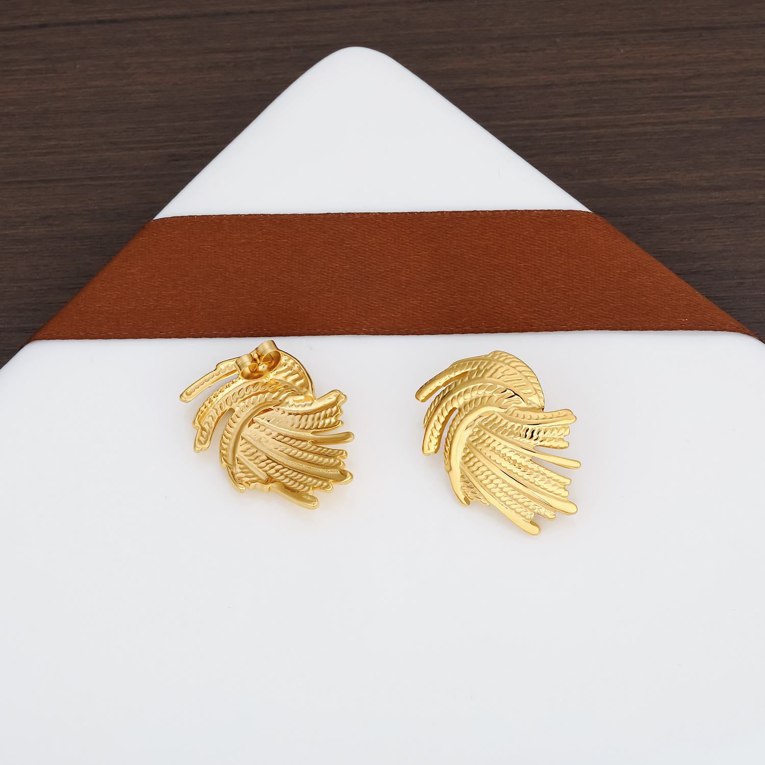 Stainless Steel Flower Chunky Jewelry Earrings Daily Simple Design for Girl Party Customized Logo