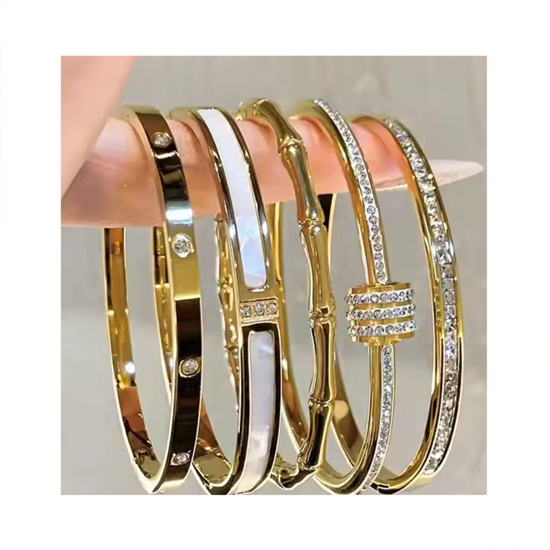 Stainless Steel Jewelry Wholesale, Full Zircon Stainless Steel Bracelet, High-grade Exquisite Non-fading Titanium Steel Bracelet