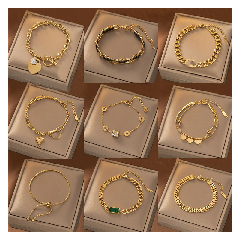 Stainless Steel Jewelry Wholesale Gold Plated Female Personality Stainless Steel Bracelet Snake Bone Women Accessories