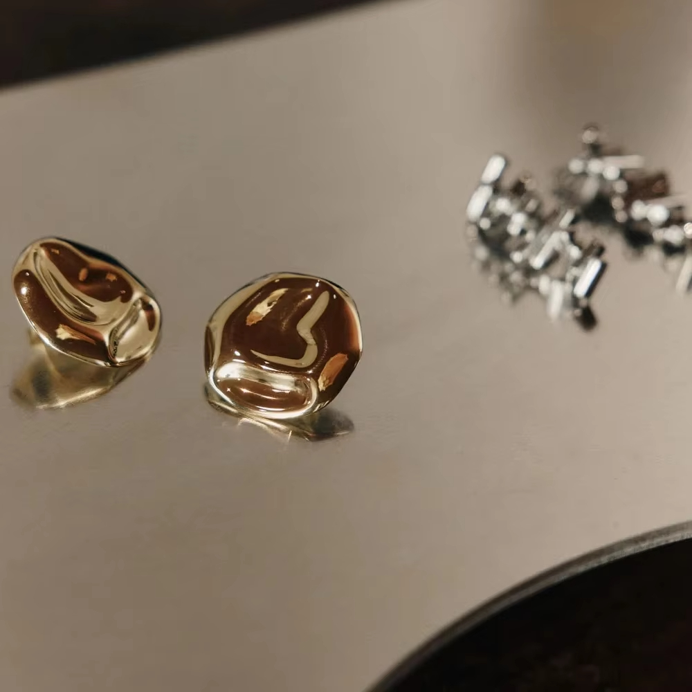 Stainless Steel Modern Muse Geometric Bohemia Unisex Rose Gold Plated Stud Earrings Gift