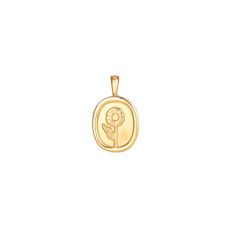 Titanium Steel  Medallion Pendant Necklace – Elegant Minimalist Style