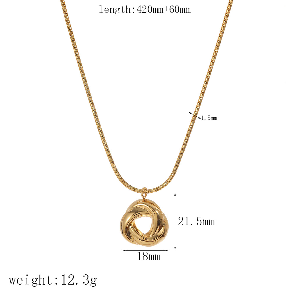 Luxury Gold Swirl Stainless Steel Fashion Jewelry Sets Necklace and Earrings Set for Women Elegant Gift