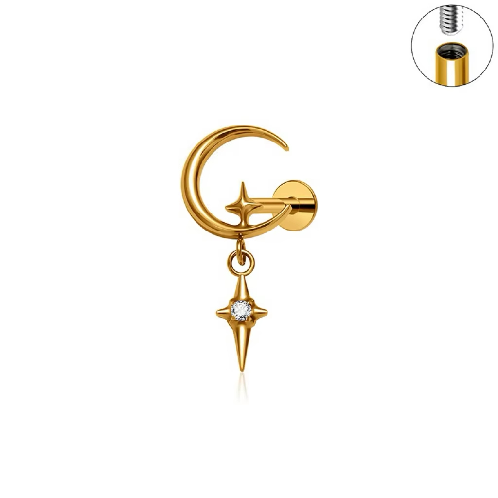 Titanium Japanese Korean Star Zircon Irregular Ear Cartilage Stud Piercing Earrings Wedding Engagement Party Gift Trendy