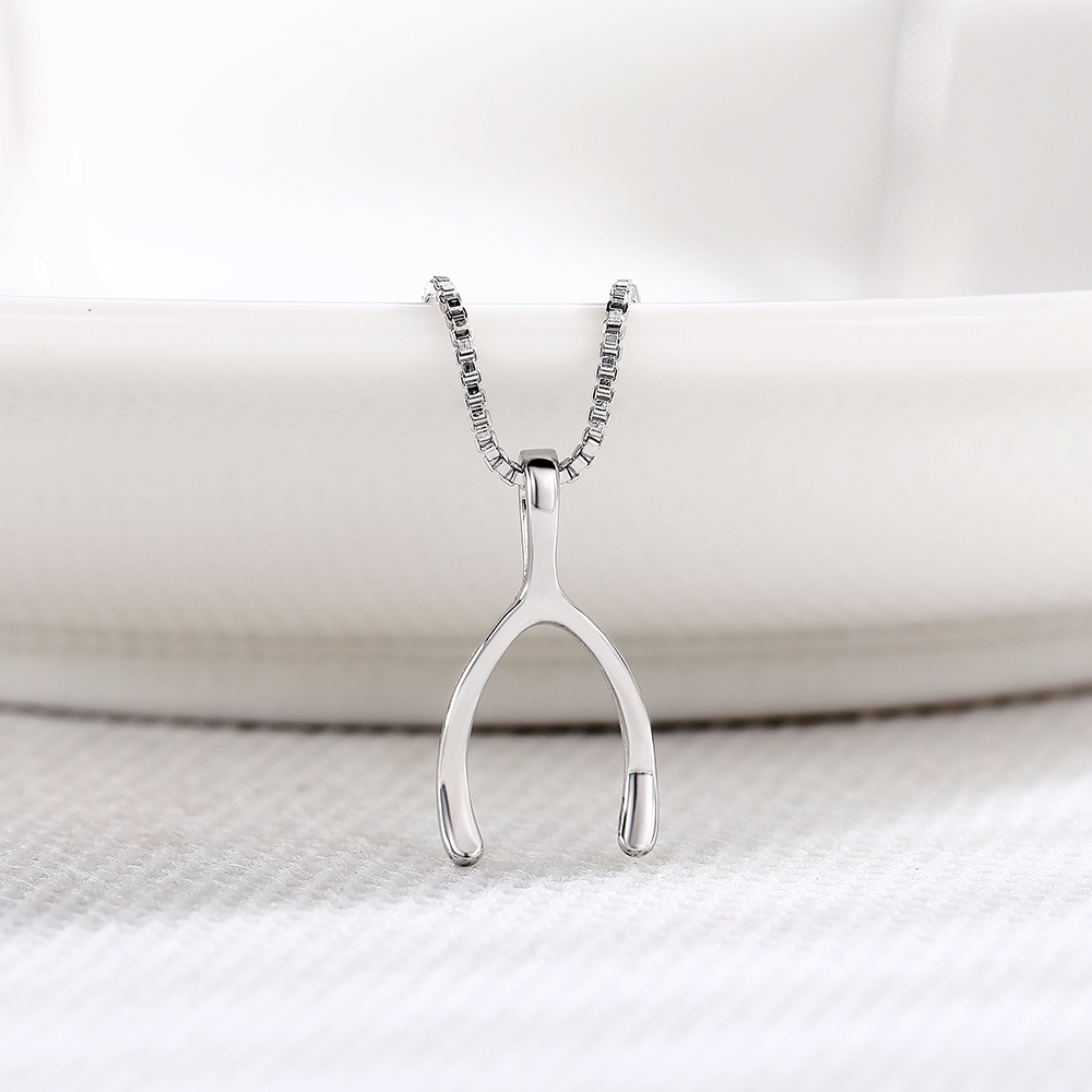 Unique Design Dainty Forked Fish Bone Pendant Necklace for Women Refine Jewelry Lady Girls 2025 Fashion Necklace
