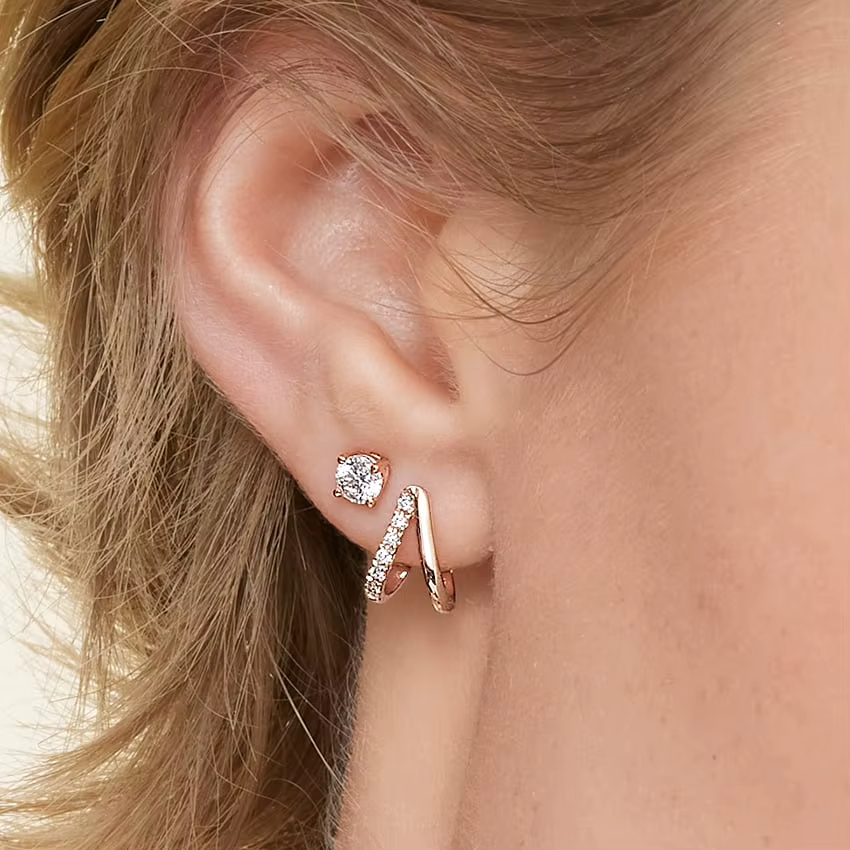 Wholesale 925 Silver Fashion Modern Gold Plated Jewelry 925 Ladies Sterling Silver Earrings