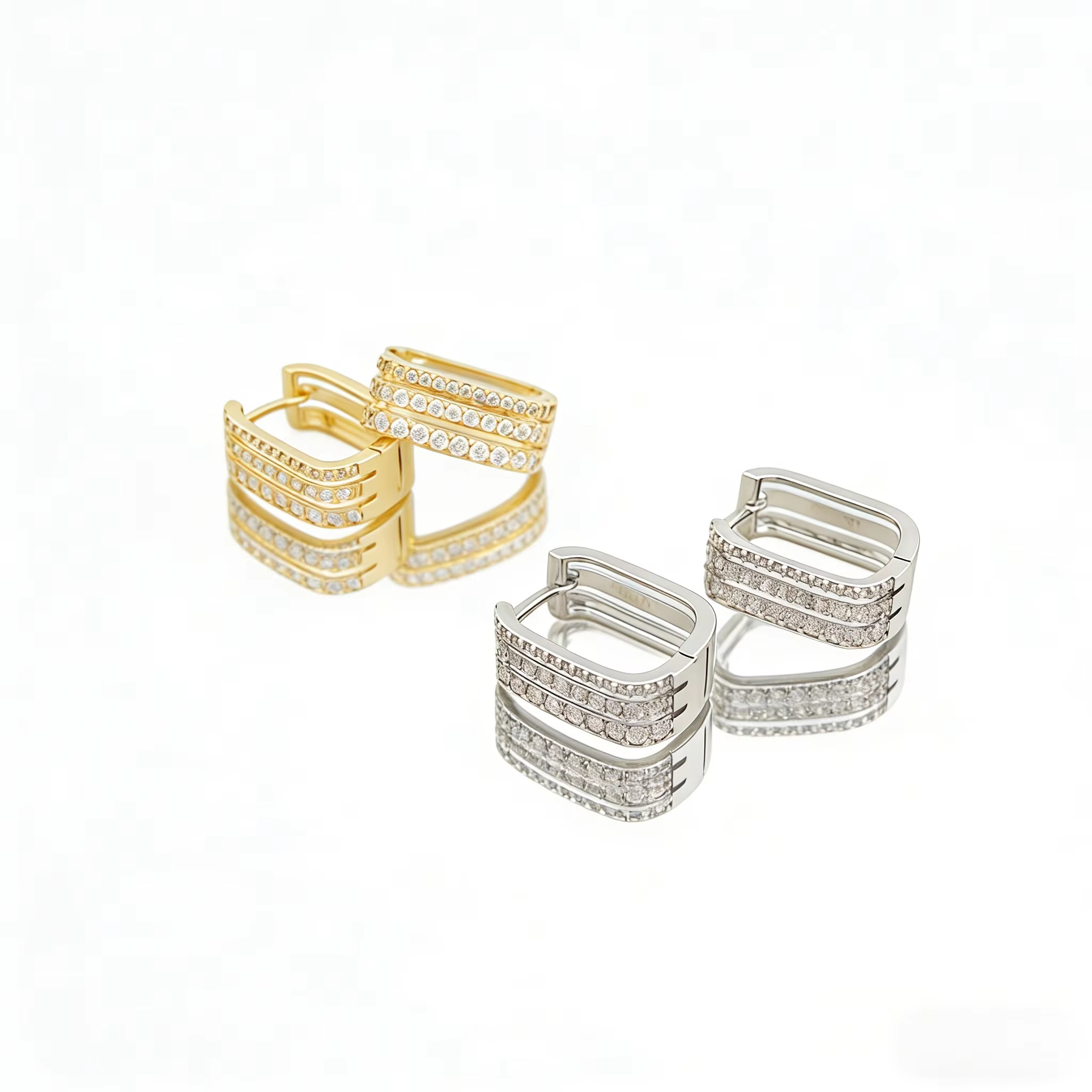 Wholesale Customization of High-quality Gold Plated Earrings Classic Retro Diamond studded Designer Earrings