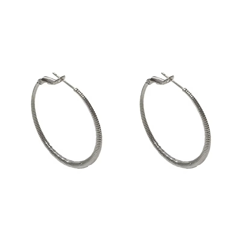 Wholesale Fine Hoop Earrings High-End Minimalist Versatile Trendy Exaggerated Metal Large Hoop Personality Fashion