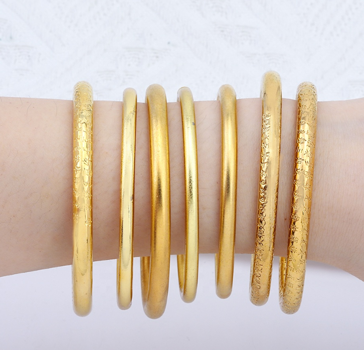 Wholesale Good Price Dubai Thin and Wide Gold Bangle Brass Women Fashion Jewelry