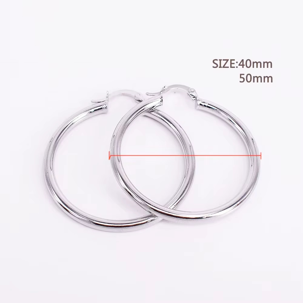 Women Gold Hoop Earring New Arrival Silver Colors Handmade Drop Earrings Environmental Protection Copper 12 Piece No Stone