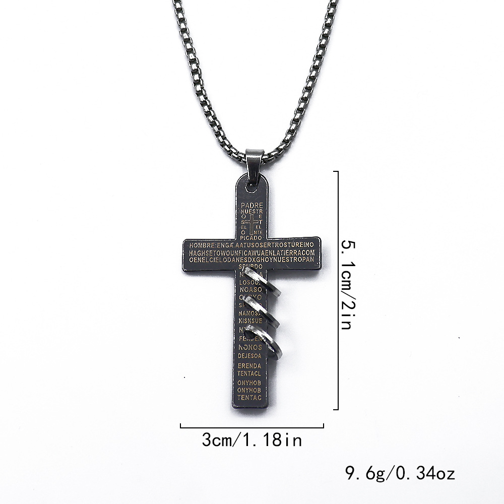Black and Gold Cross Necklace for Men and Women – Stylish Black Cross Jewelry