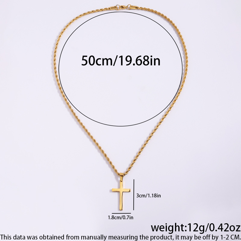 Best Catholic Necklace for Men – Classic Gold Cross Pendant Catholic Jewelry