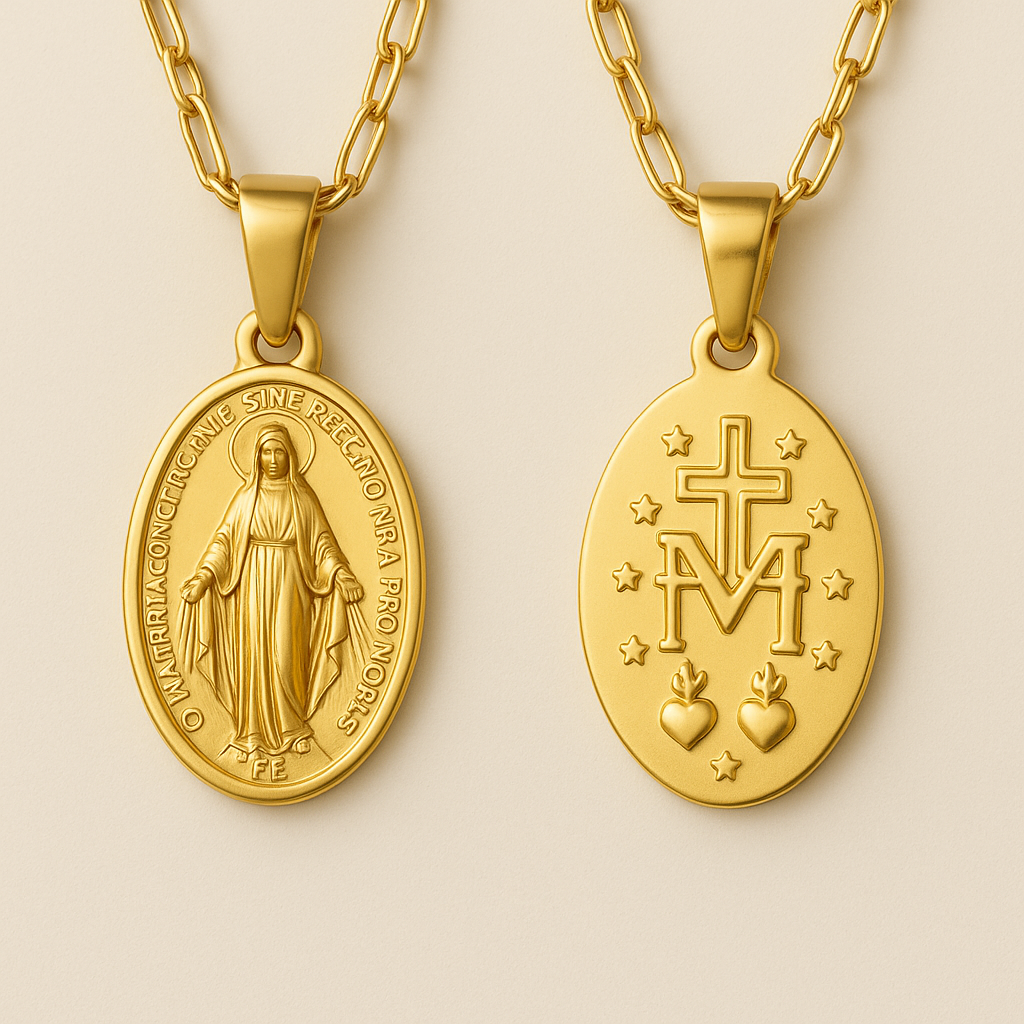 Religious Medal Necklace – Miraculous Medal Necklace | Gold & Silver Catholic Necklace
