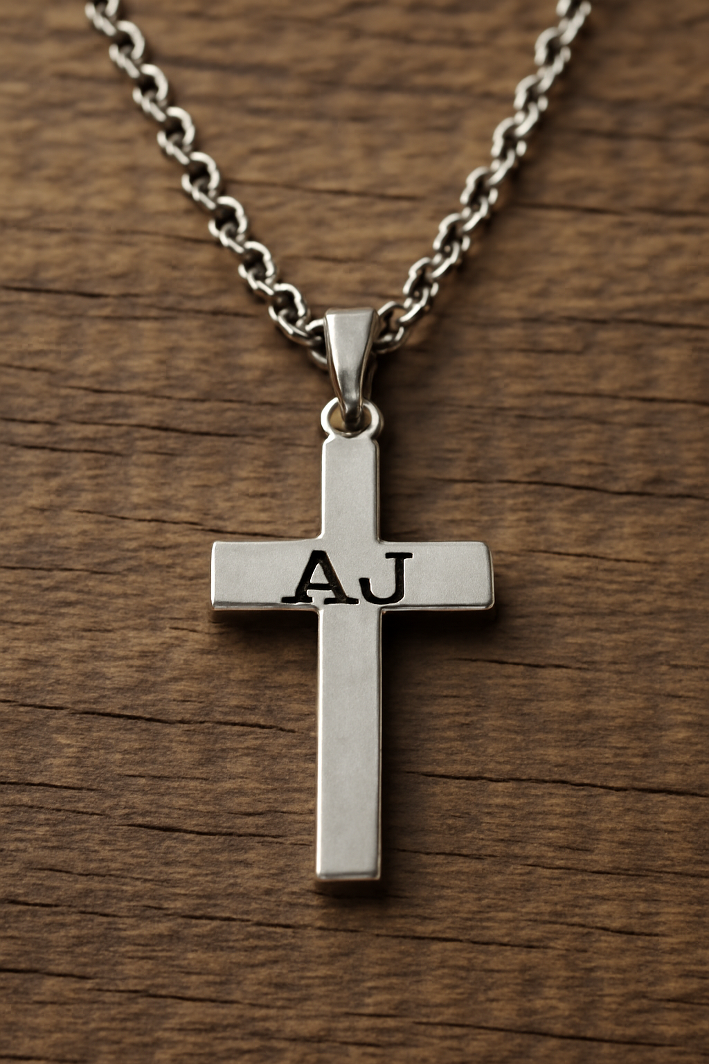 Personalized Cross Necklace with Initials