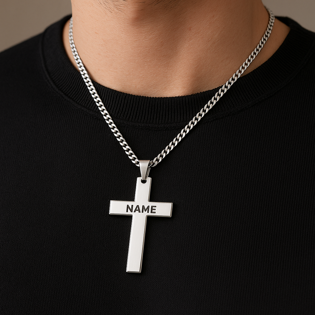 Custom Cross Necklace Mens