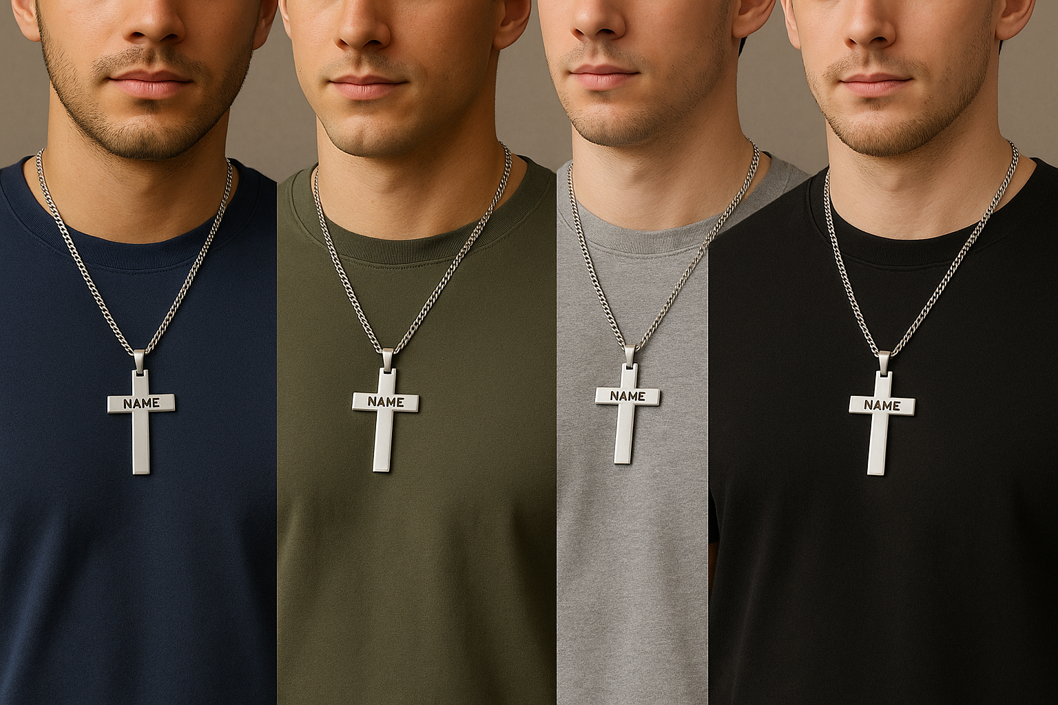 Custom Cross Necklaces for Guys