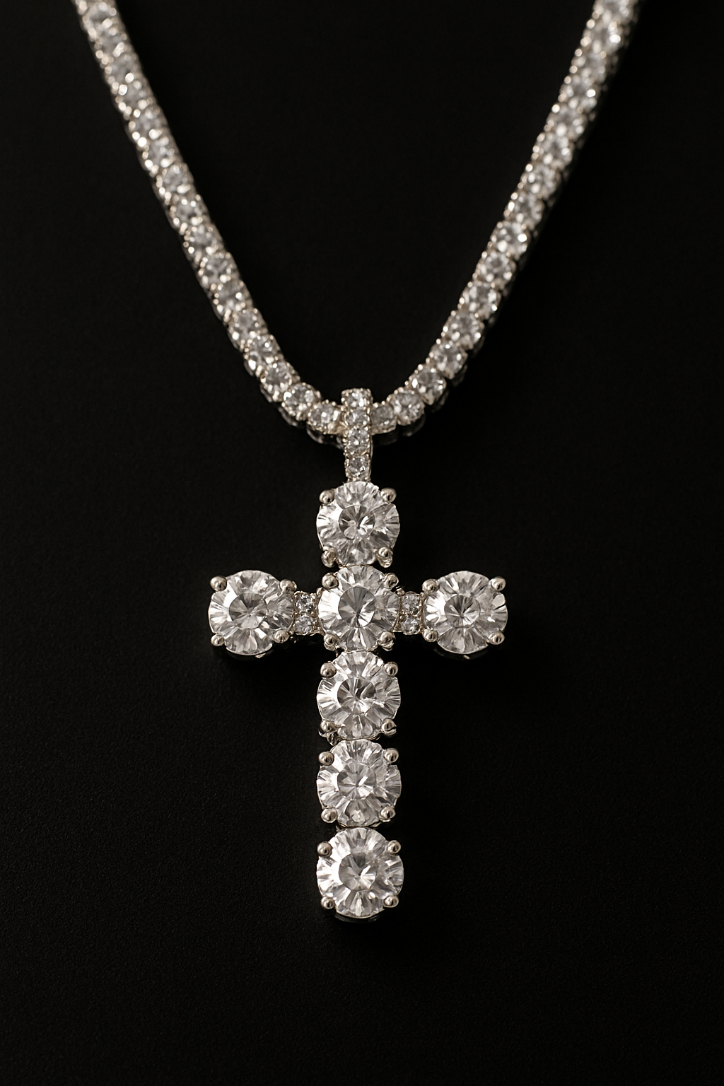 Big Diamond Cross Necklace for Women – Designer-Inspired Affordable Luxury Chain