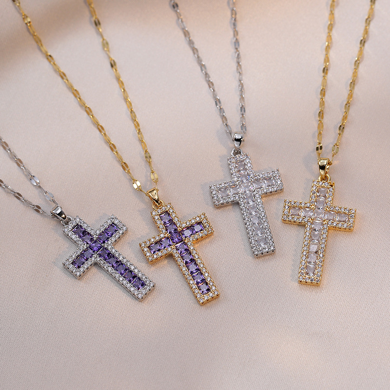 Luxury Cross Pendant Necklace Different Styles of Silver Chains Silver Chain Types