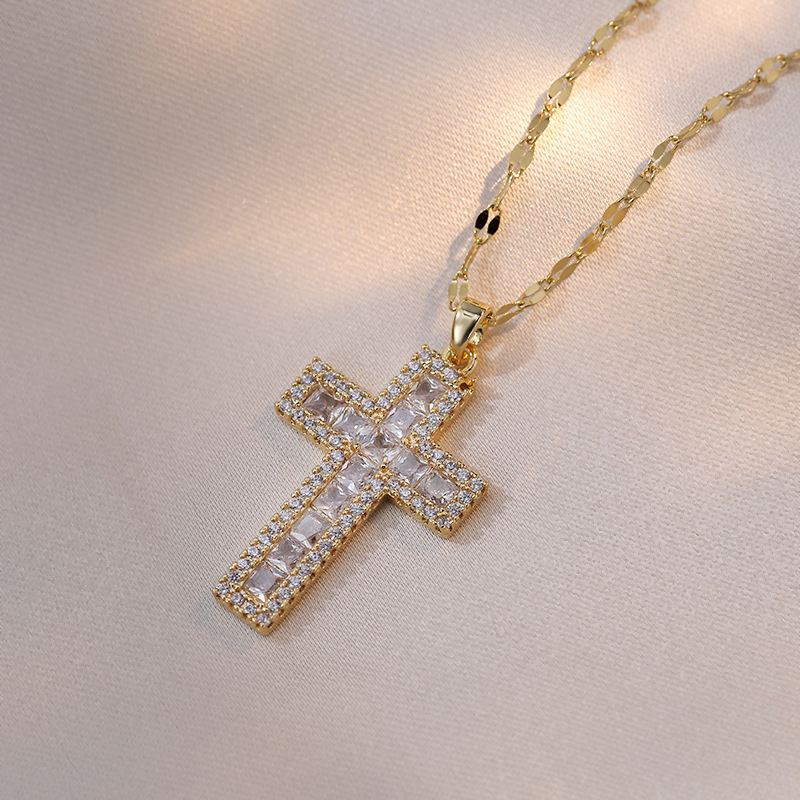 Luxury Cross Pendant Necklace Different Styles of Silver Chains Silver Chain Types